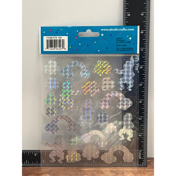 NICOLE STK159 ST. PATRICKS DAY HOLOGRAPHIC STICKERS LEPRECHAUN POT OF GOLD - Picture 3 of 3